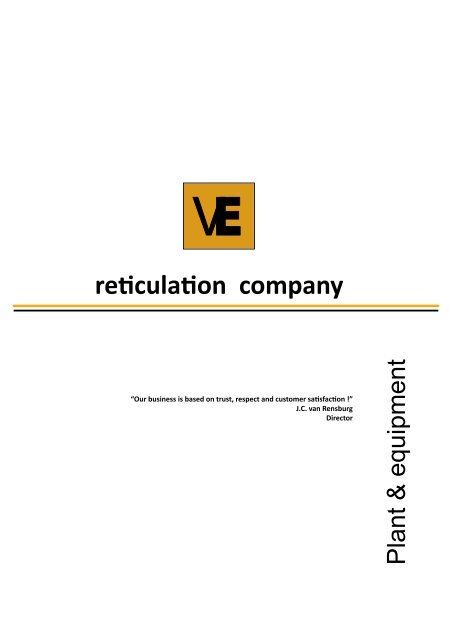 re,cula,on company - VE Reticulation Company