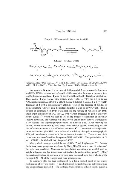 A Facile and Green Synthesis of Sulforaphane