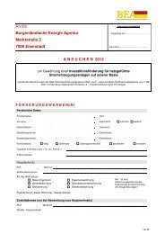 Antrag zur Förderung der PV-Anlage 2012