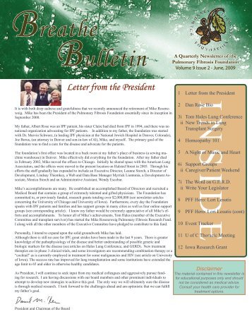 reathe Bulletin - Pulmonary Fibrosis Foundation