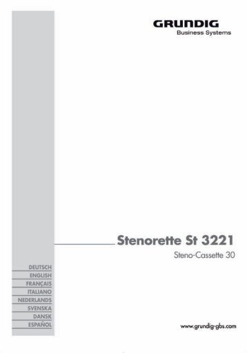 Stenorette St 3221 - Diktiergeräte