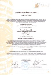 CE Zertifikat BSH - Kirnbauer .at