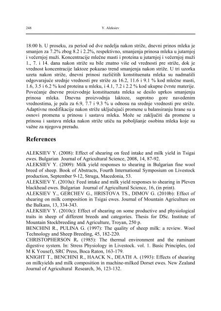 Biotechnology in Animal Husbandry - Institut za Stočarstvo