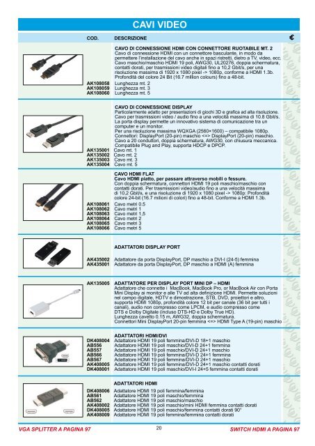 Catalogo accessori per PC - FSN Software sas - Genova