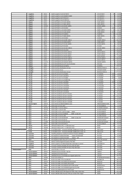 Tarifs - Informat Systems