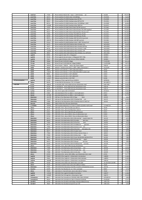 Tarifs - Informat Systems