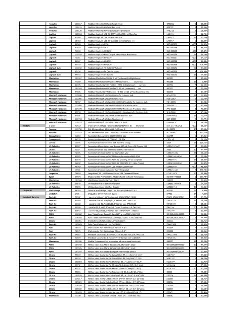 Tarifs - Informat Systems