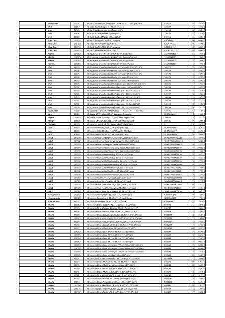 Tarifs - Informat Systems