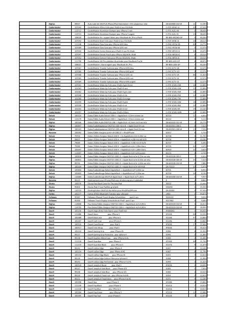 Tarifs - Informat Systems