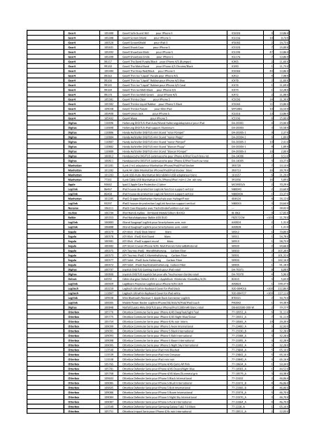 Tarifs - Informat Systems