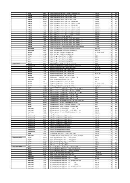 Tarifs - Informat Systems