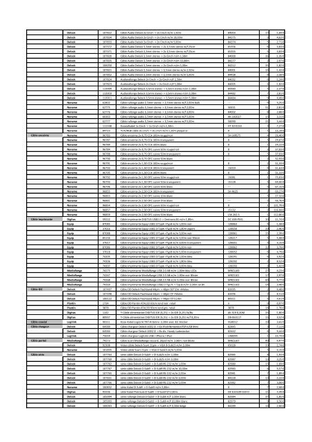 Tarifs - Informat Systems