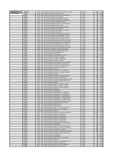 Tarifs - Informat Systems