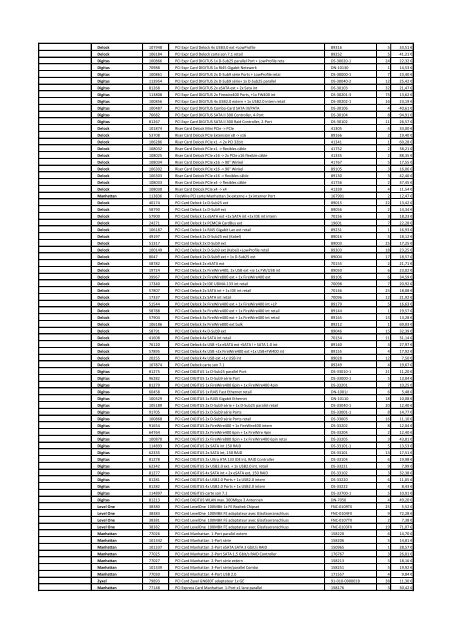 Tarifs - Informat Systems