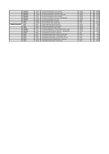 Tarifs - Informat Systems