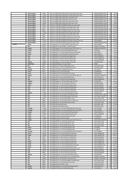 Tarifs - Informat Systems