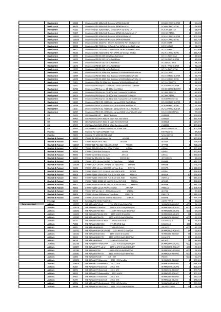 Tarifs - Informat Systems