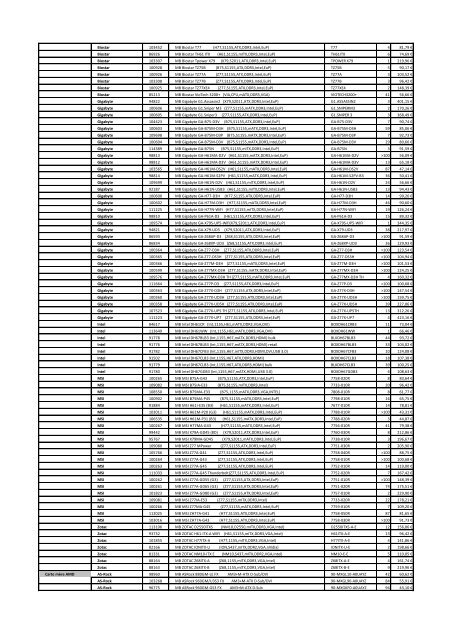 Tarifs - Informat Systems