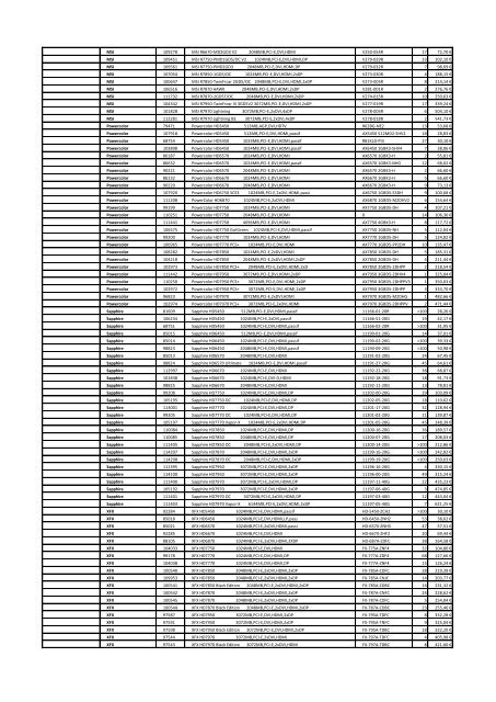 Tarifs - Informat Systems