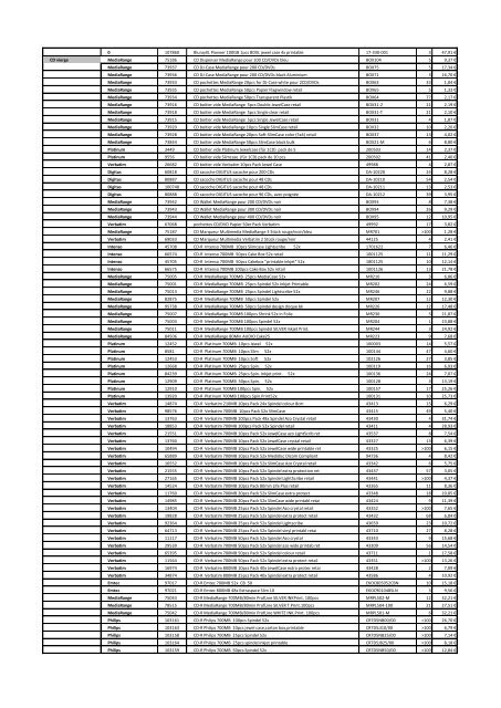 Tarifs - Informat Systems