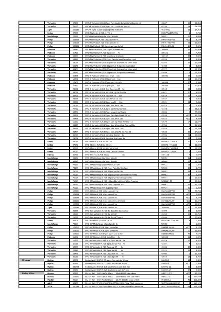 Tarifs - Informat Systems