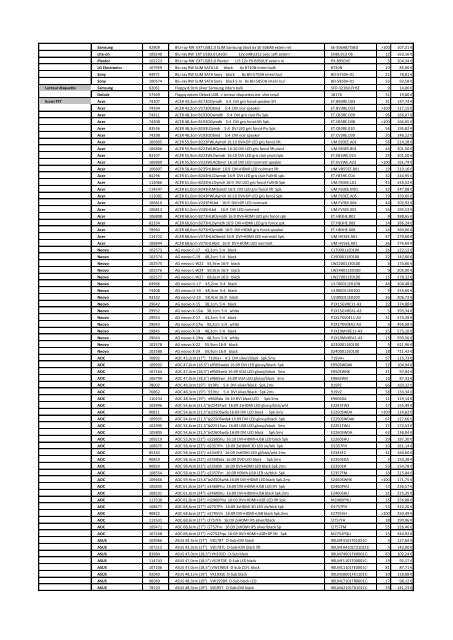 Tarifs - Informat Systems