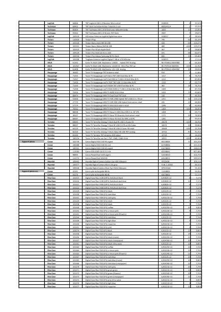 Tarifs - Informat Systems