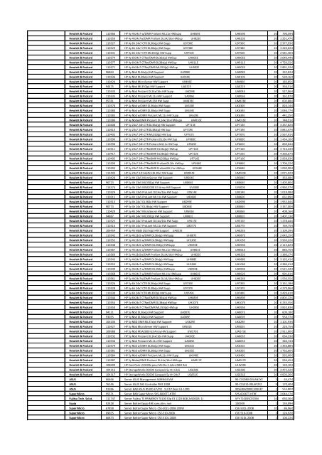 Tarifs - Informat Systems