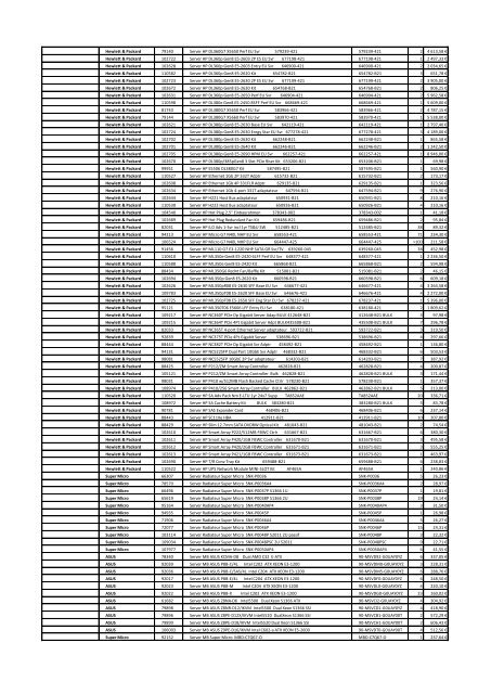 Tarifs - Informat Systems