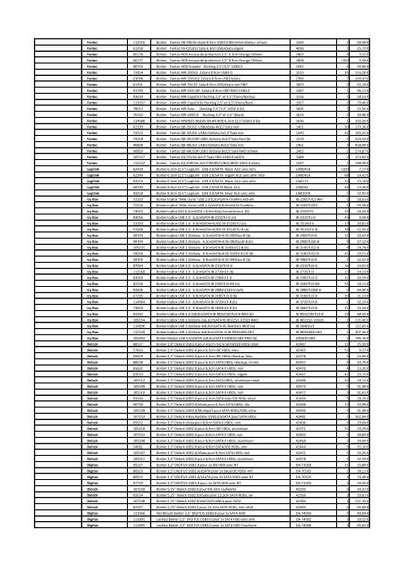 Tarifs - Informat Systems