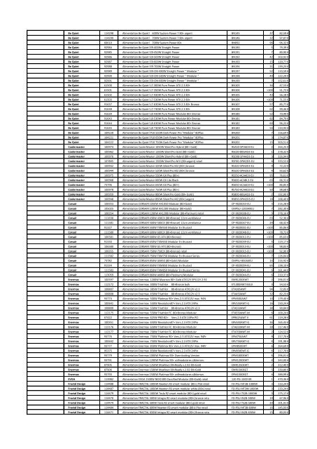 Tarifs - Informat Systems