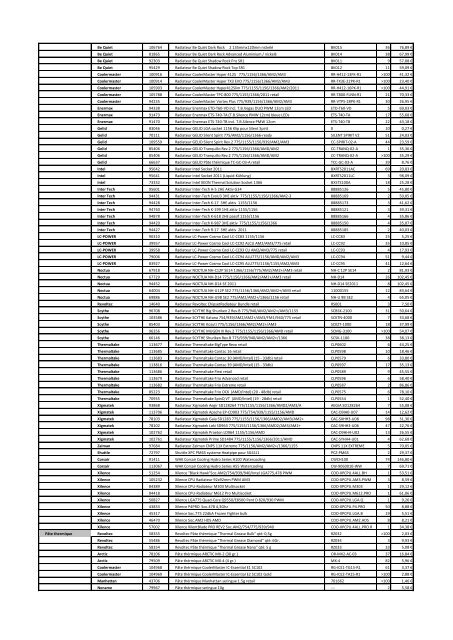 Tarifs - Informat Systems