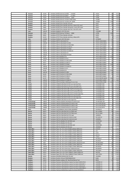 Tarifs - Informat Systems