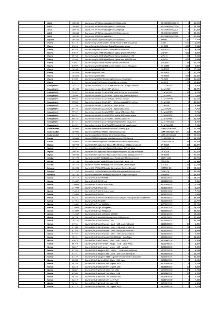 Tarifs - Informat Systems