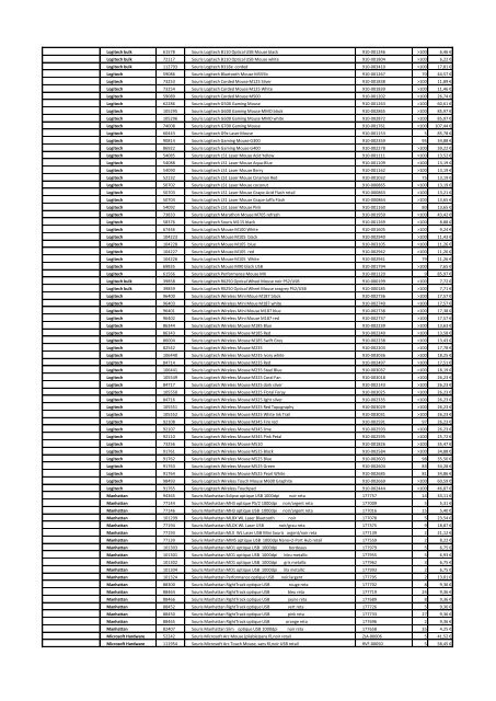 Tarifs - Informat Systems