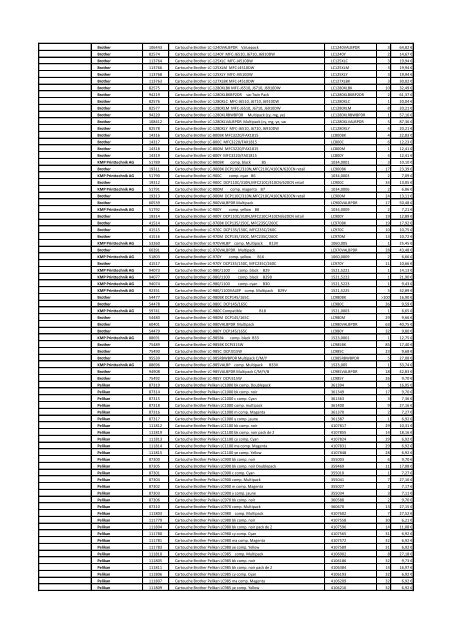 Tarifs - Informat Systems