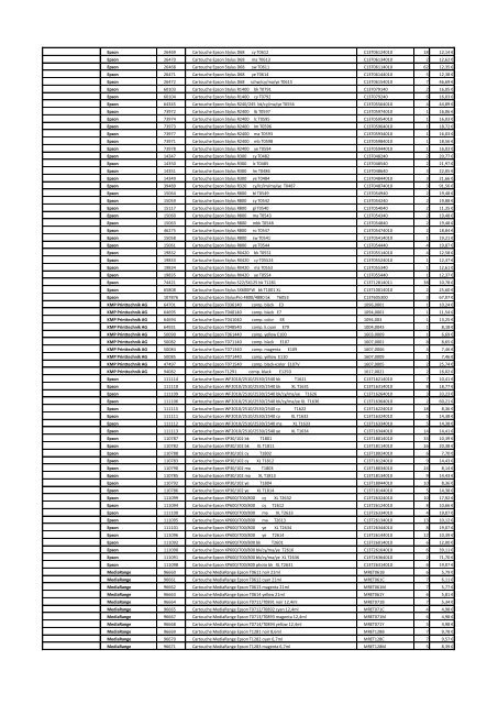 Tarifs - Informat Systems