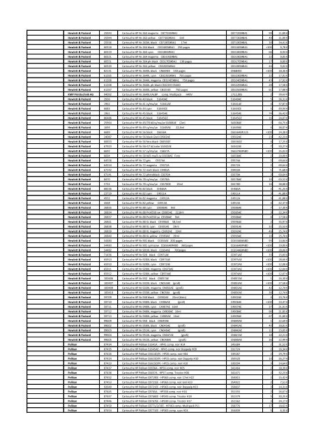 Tarifs - Informat Systems