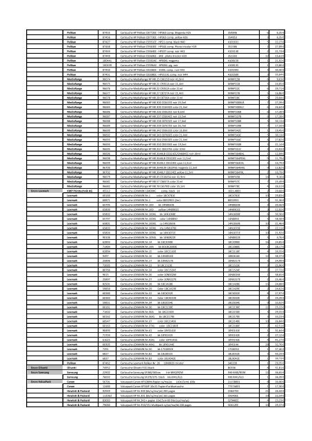 Tarifs - Informat Systems