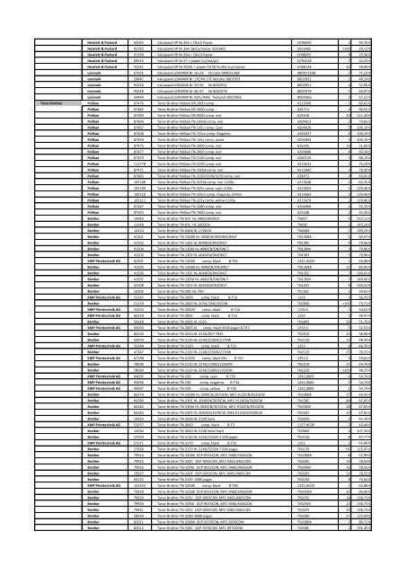 Tarifs - Informat Systems