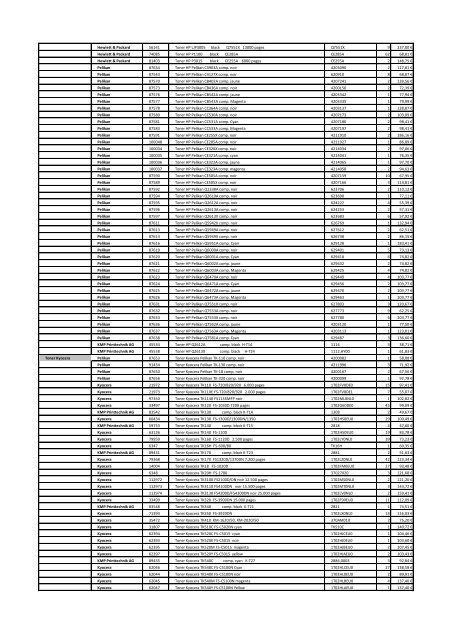 Tarifs - Informat Systems