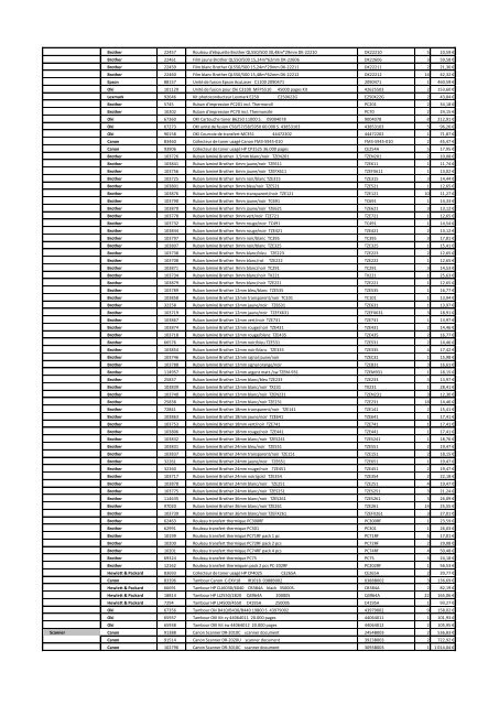 Tarifs - Informat Systems