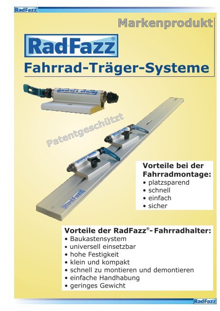 Neue Ideen - Wir verwirklichen sie... Wir machen Sie zum ... - RadFazz