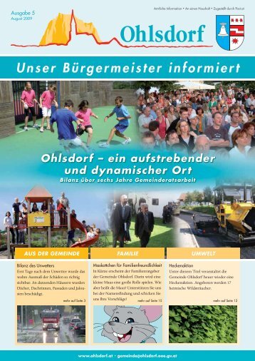 uBi - unser Bürgermeister informiert - Gemeinde Ohlsdorf