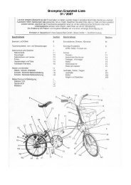 Brompton Ersatzteil-Liste 01 / 2007