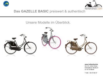 Das GAZELLE BASIC preiswert & authentisch Unsere ... - Zweitrad