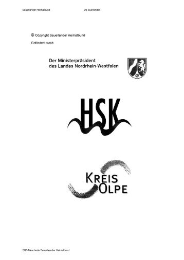 KREIS OLPE - Sauerländer Heimatbund e.V.