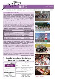 Kurs Zeitungsberichterstattung Samstag, 20. Oktober 2007