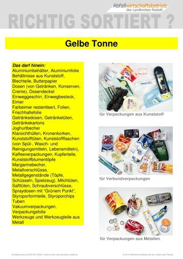 Gelbe Tonne - Abfallwirtschaftsbetrieb des Landkreises Rastatt
