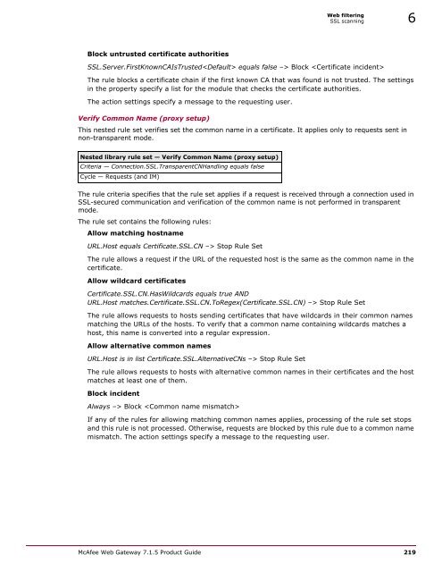 Web Gateway 7.1.5 Product Guide - McAfee